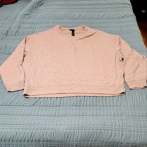 MPG Tan Boxy Crew Neck Sweatshirt Size Medium NWOT